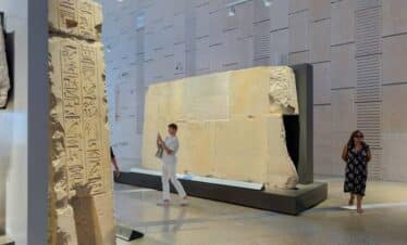 Entrance of the Grand Egyptian Museum during the Grand Egyptian Museum and Giza Pyramids tour