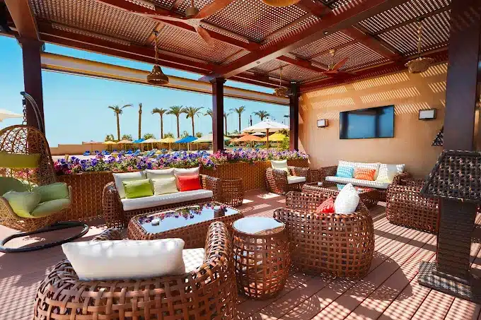 Private boat arriving at Mahmya Island nature reserve in Hurghada