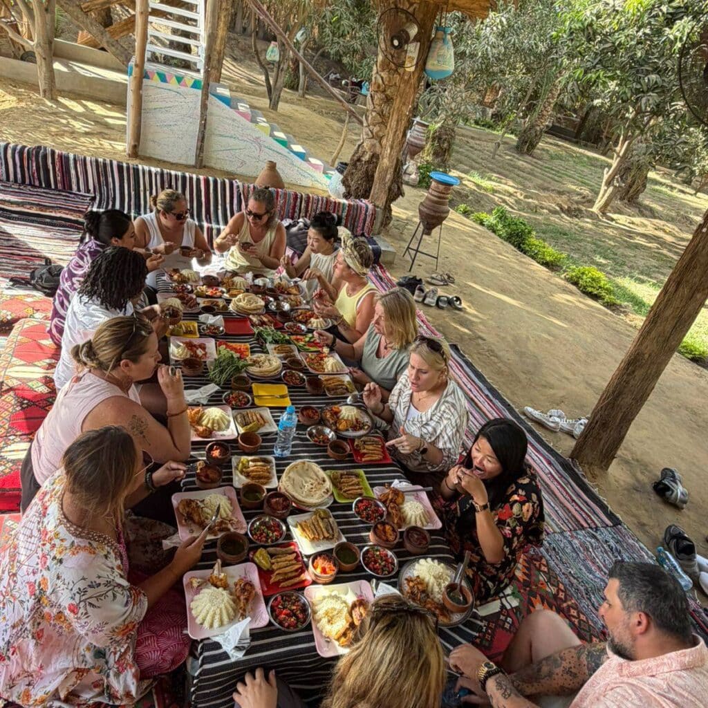 Authentic Egyptian countryside lunch on a Dahshur tour from Cairo