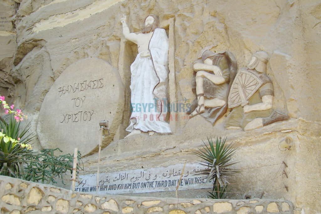 the Cave Church of Saint Simon the Tanner carved into Mokattam Mountain in Cairo