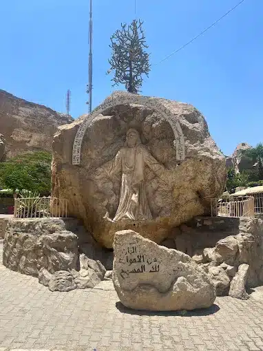 the Cave Church of Saint Simon the Tanner carved into Mokattam Mountain in Cairo