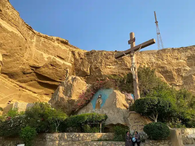 the Cave Church of Saint Simon the Tanner carved into Mokattam Mountain in Cairo