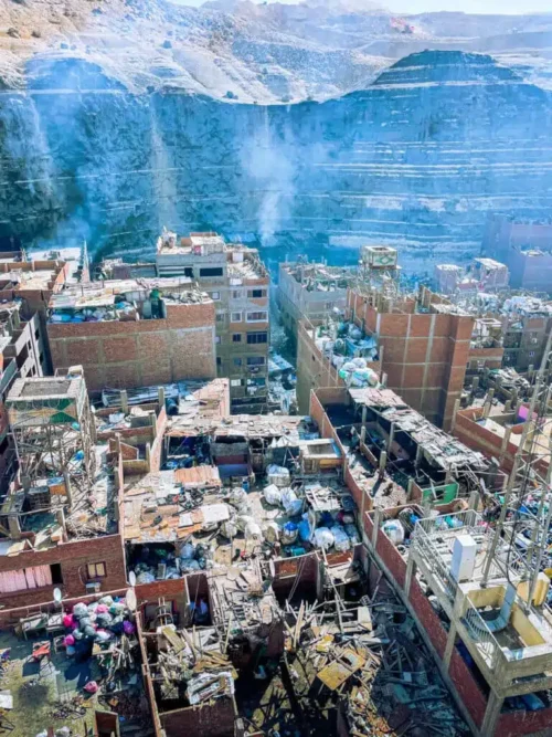 Garbage City in Manshiyat Naser Cairo where the Zabbaleen community lives