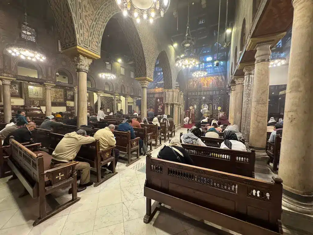 Panoramic view of Coptic Cairo showing churches, synagogues, and ancient architecture