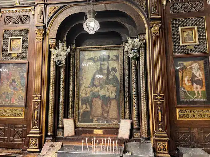 Panoramic view of Coptic Cairo showing churches, synagogues, and ancient architecture