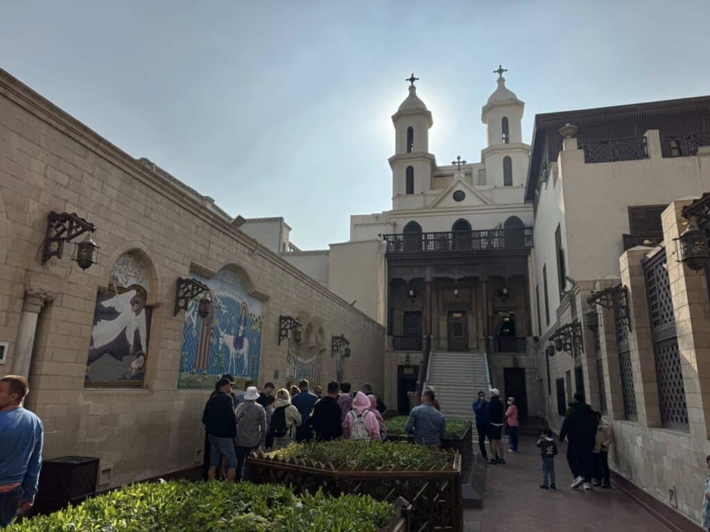 The Hanging Church in Coptic Cairo built above the Roman fortress of Babylon