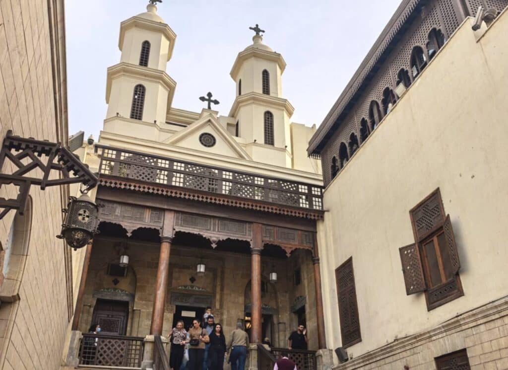 The Hanging Church in Coptic Cairo built above the Roman fortress of Babylon