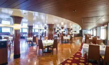 elegant dining room inside Nile cruise Egypt