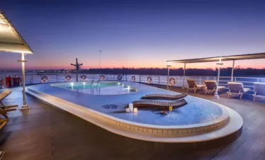 pool area on Alyssa Nile Cruise with Nile view