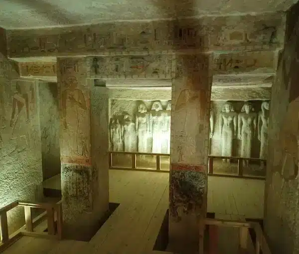 Tomb of Meresankh III interior carvings Giza