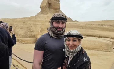 Great Sphinx statue at Giza Pyramids Cairo