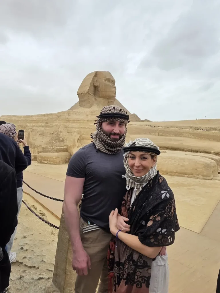 Great Sphinx statue at Giza Pyramids Cairo