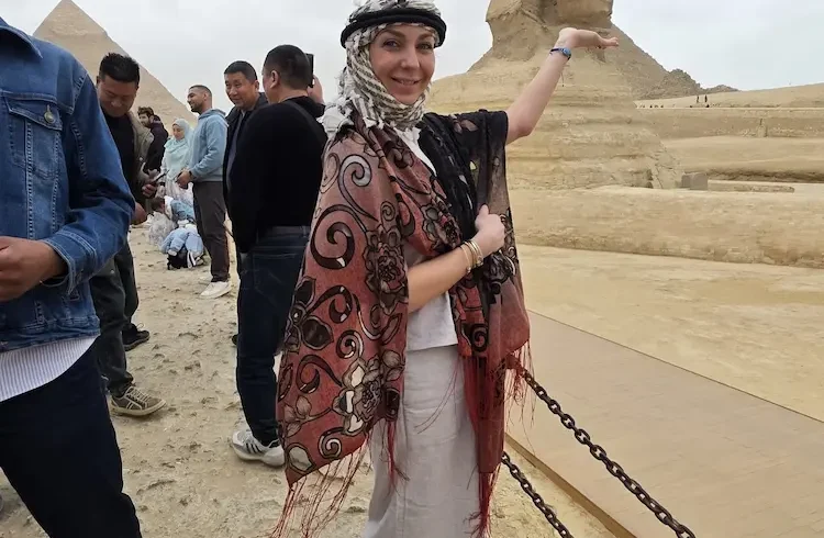 Great Sphinx statue at Giza Pyramids Cairo