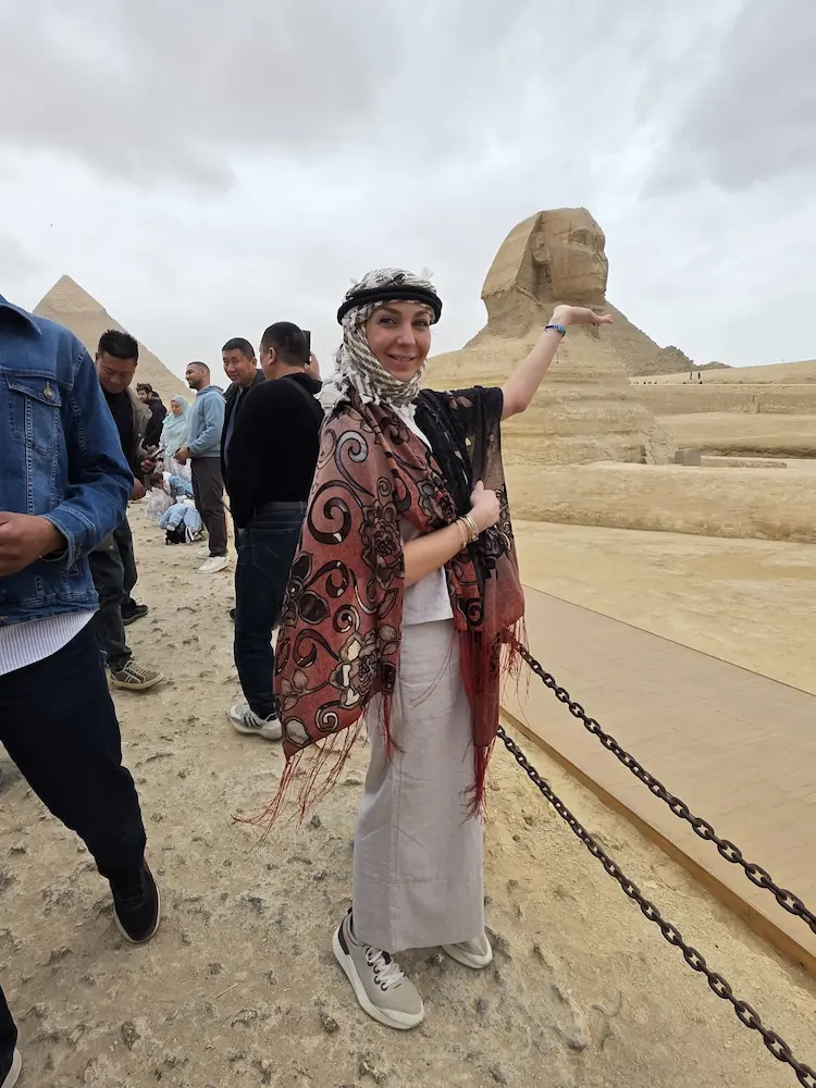Great Sphinx statue at Giza Pyramids Cairo